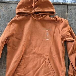 Brixton Rust Orange Hooded Pullover Sweatshirt